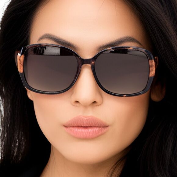 Cole Haan Oversized Brown Sunglasses - Picture 1 of 6